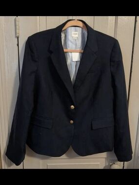 J. Crew Navy Blue Classic Blazer with Gold Buttons